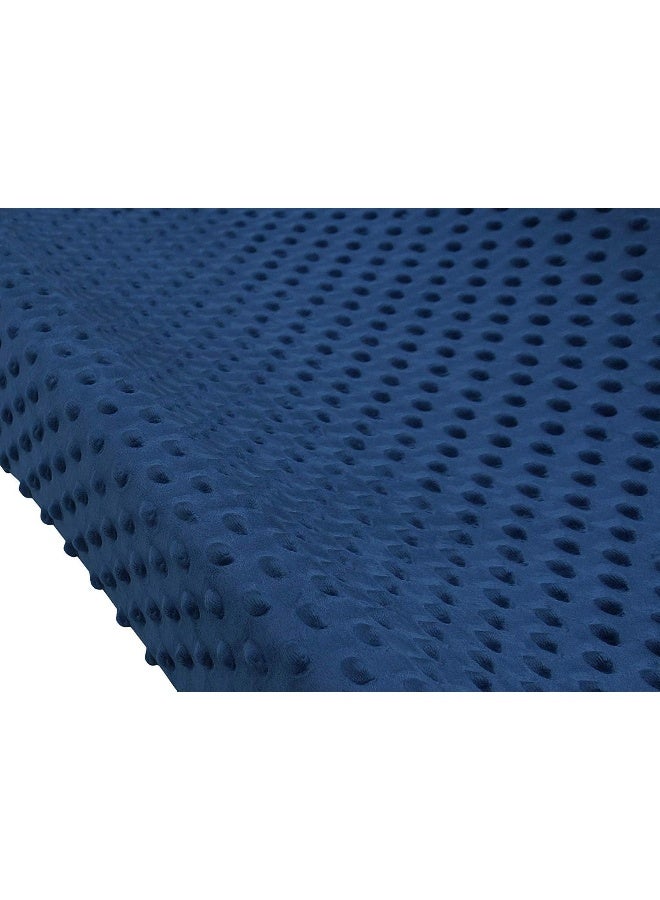 BlueSnail BlueSnail Ultra Soft Minky Dot Changing Pad Cover 2 Pack (Gray+Navy, 2 Pack) - Image 5
