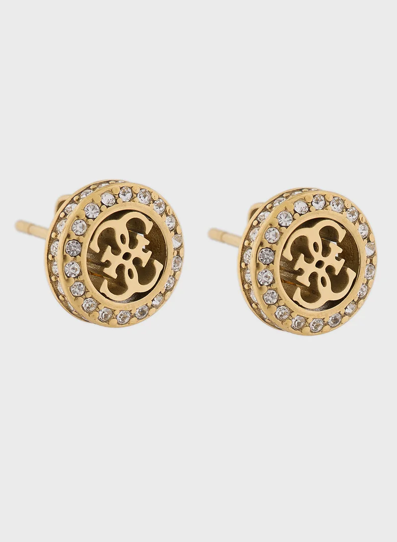 جس 4G Pave Stud Earrings