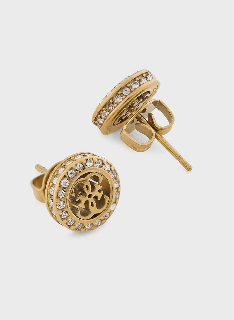 GUESS 4G Pave Stud Earrings  - Image 2