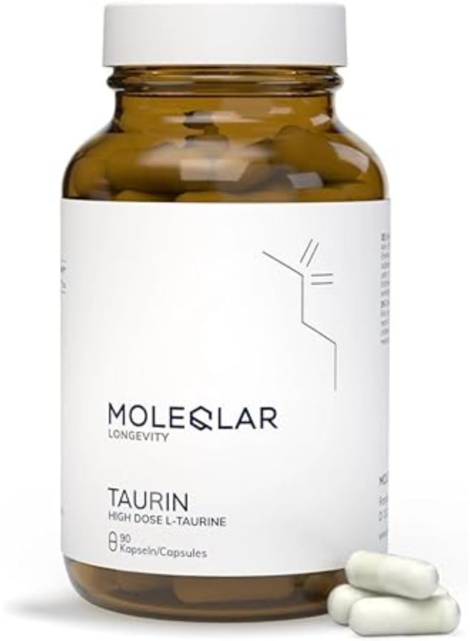 Moleqlar Taurine Capsules 3000 mg – 90 Capsules  Supports cardiovascular health  Supports muscle function and exercise performance - Image 1