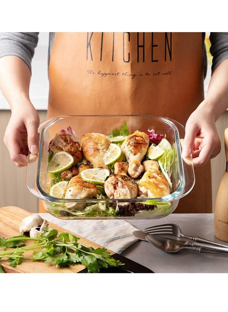 3Diamonds Baking Tray Glass  1600ml (Medium Size) Square, Baking Pan,  Glass Baking Dish, Baking Pans for Lasagna, Leftovers, Cooking, Kitchen, Freezer-to-Oven and Dishwasher  - Image 3