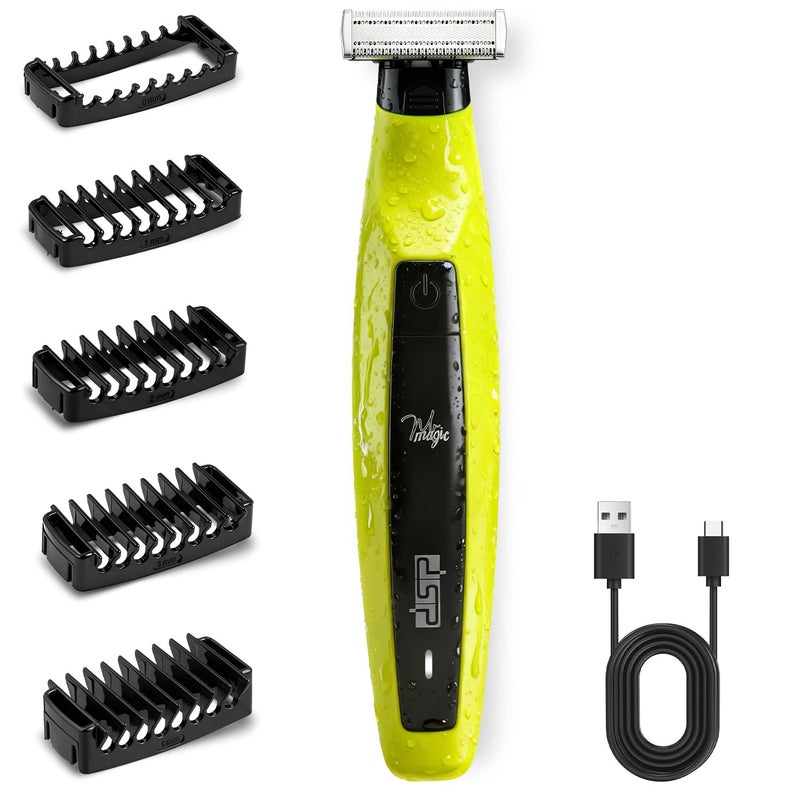 DSP Electric Beard Trimmer and Shaver, Face & Body Hair Trimmer for Men, Travel Lock, Low Noise, Electric Razor for Teen Boys, Facial Trimmer for Men, Waterproof - Image 1