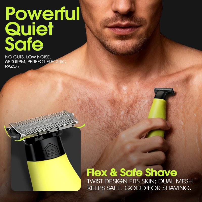 DSP Electric Beard Trimmer and Shaver, Face & Body Hair Trimmer for Men, Travel Lock, Low Noise, Electric Razor for Teen Boys, Facial Trimmer for Men, Waterproof - Image 2