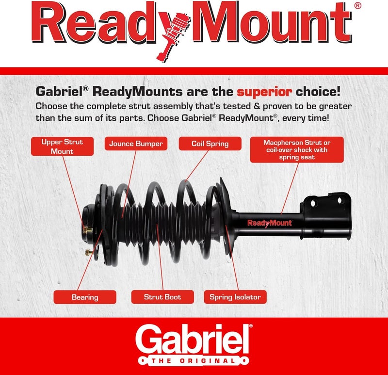Gabriel G57007 Ultra ReadyMount Front Left Complete Strut Assembly for 07-11 Dodge Nitro; 02-12 Jeep Liberty, 05-06 Jeep Liberty GAS (1 Pack) - Image 3