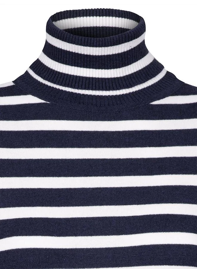FELIX HARDY Navy Turtleneck Pullover for Women | Best Price UAE