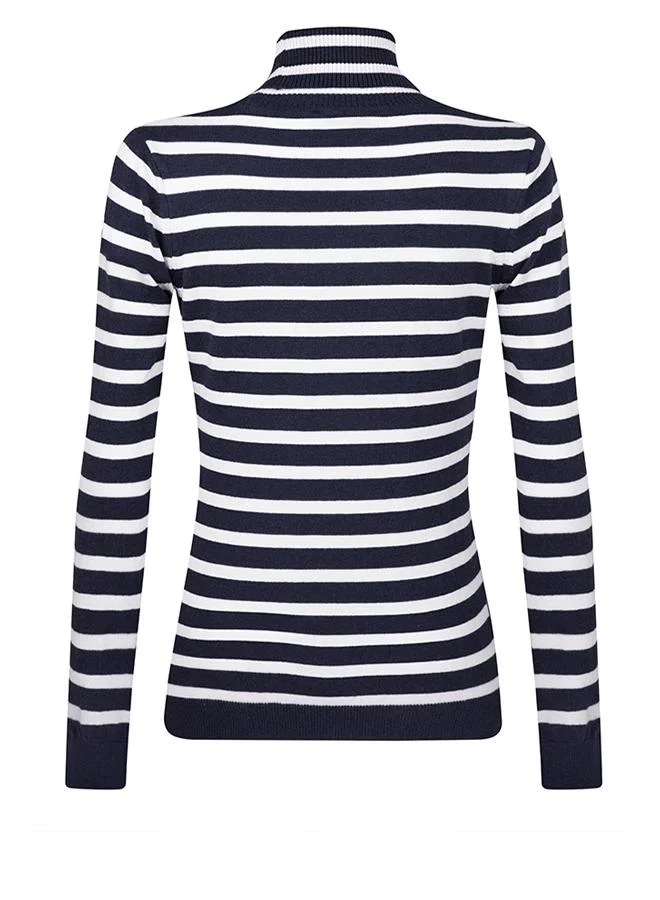 FELIX HARDY Navy Turtleneck Pullover for Women | Best Price UAE