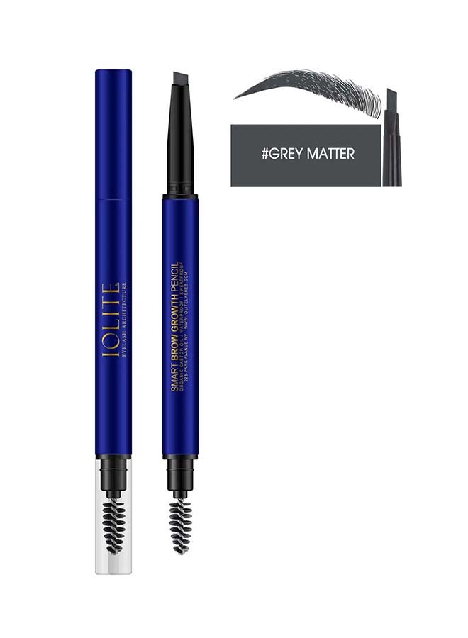 IOLITE Smart Eyebrow Pencil With Mascara Brush, Grey Matter - Image 2