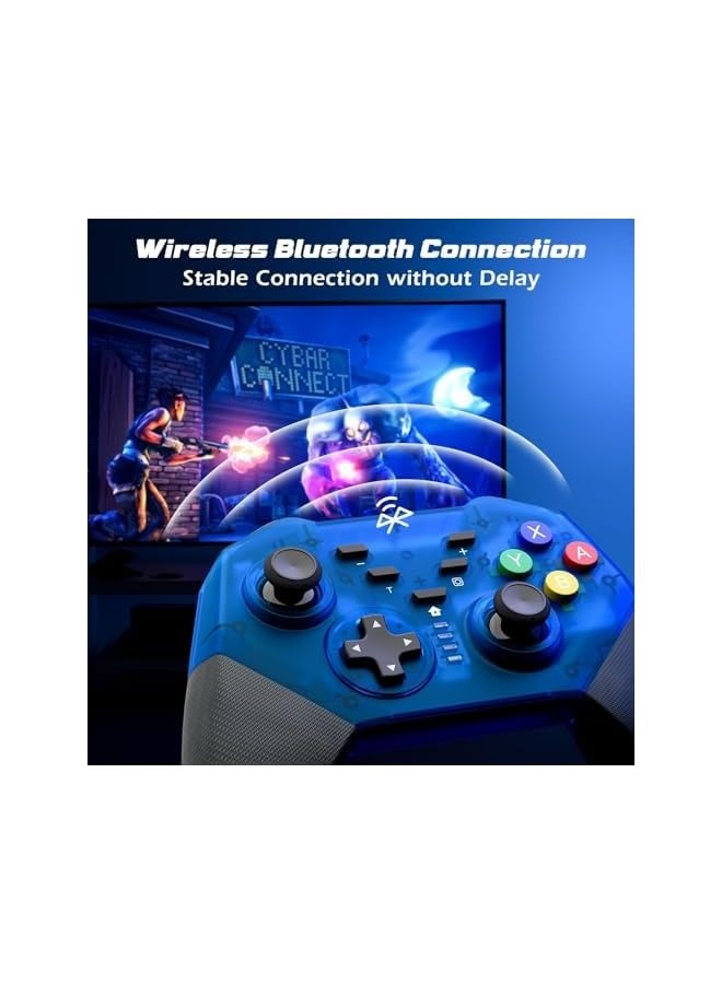 بروماس وحدة تحكم التبديل، وحدة تحكم التبديل اللاسلكية للتبديل/سويتش لايت/سويتش OLED، وحدة تحكم سويتش برو، عصا تحكم عن بعد بلوتوث تدعم محور الدوران، اهتزاز مزدوج - Image 2