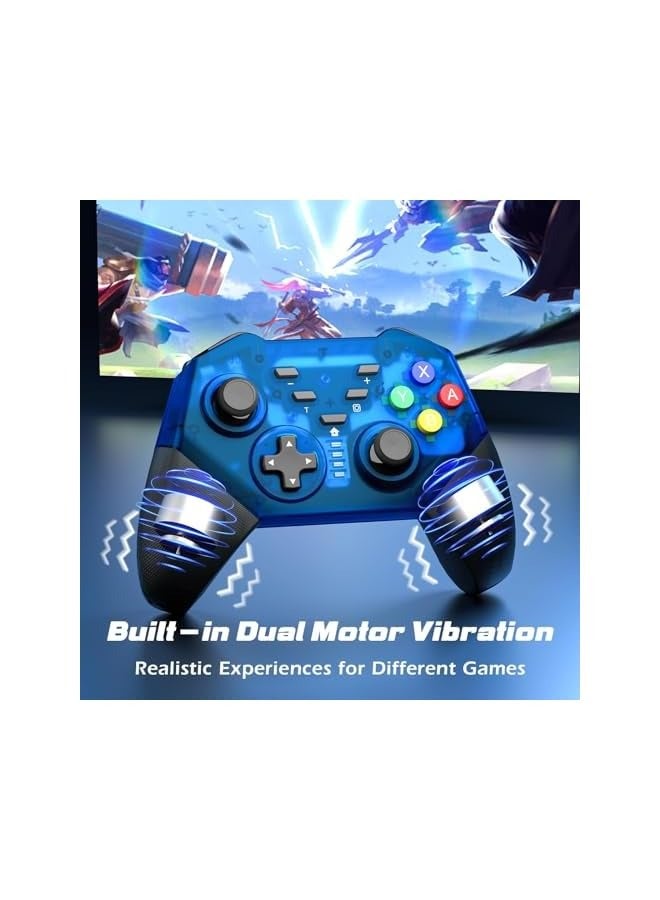 بروماس وحدة تحكم التبديل، وحدة تحكم التبديل اللاسلكية للتبديل/سويتش لايت/سويتش OLED، وحدة تحكم سويتش برو، عصا تحكم عن بعد بلوتوث تدعم محور الدوران، اهتزاز مزدوج - Image 5