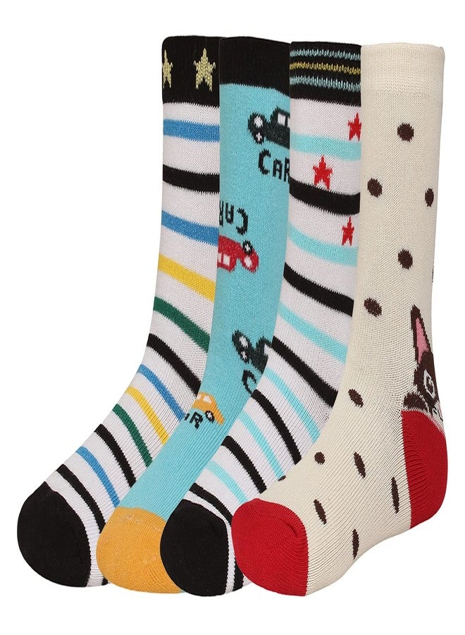 CREATURE Girls And Boys Printed Multicolored Cotton Socks CRE-KIDS-P4-107 (5-6 YEARS) - Image 1