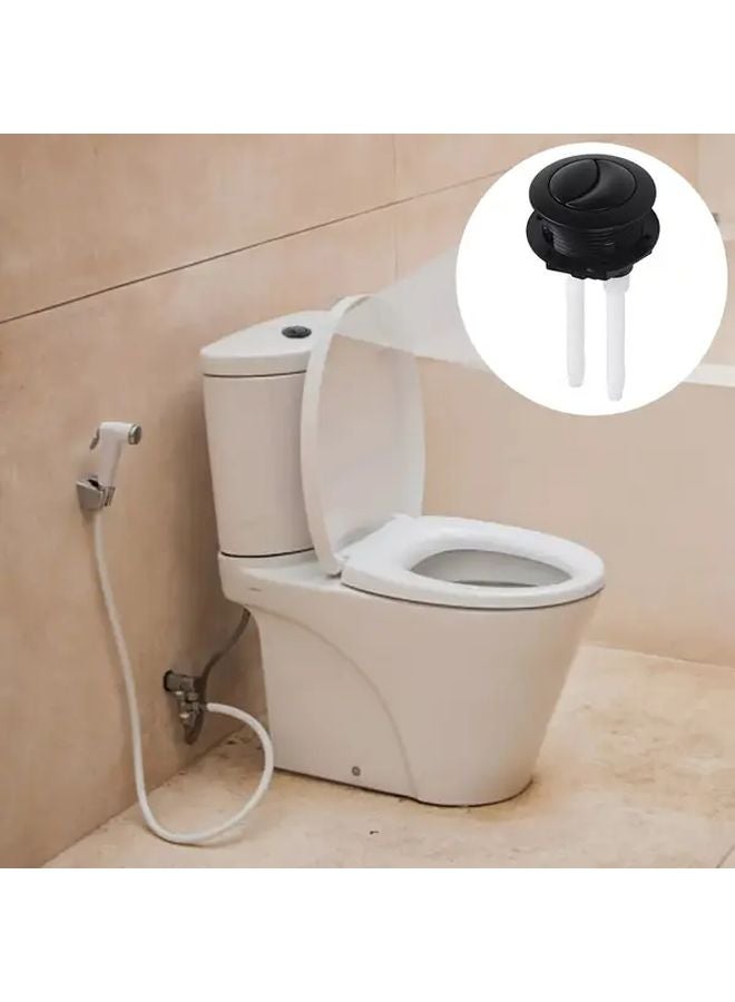 38mm Black Toilet Push Button Double Flush For Bathroom Home Hotel Durable Plastic - Image 3