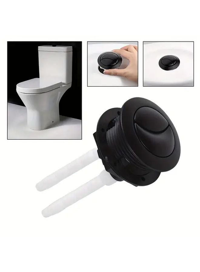 38mm Black Toilet Push Button Double Flush For Bathroom Home Hotel Durable Plastic - Image 2