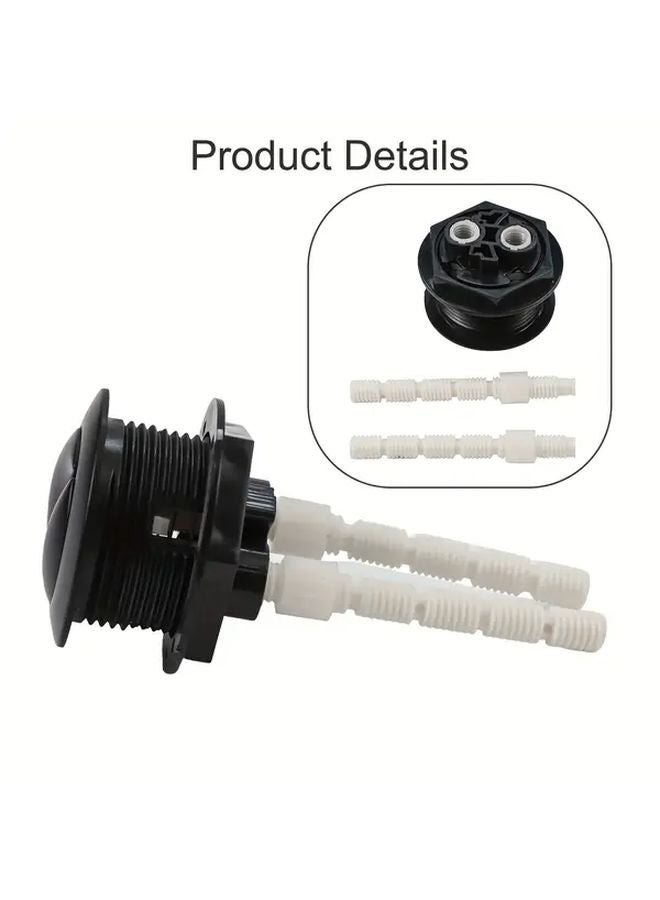 38mm Black Toilet Push Button Double Flush For Bathroom Home Hotel Durable Plastic - Image 5