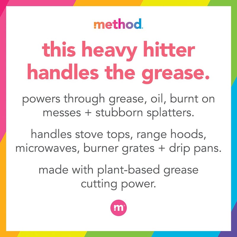 Method Heavy Duty Degreaser, Lemongrass Scent, Oven Cleaner & Stove Top Cleaner, 28 Oz Spray Bottle (Pack of 1),(Packaging may vary) - Image 3