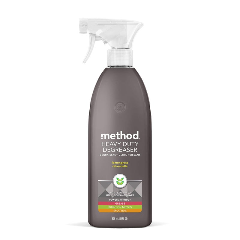 Method Heavy Duty Degreaser, Lemongrass Scent, Oven Cleaner & Stove Top Cleaner, 28 Oz Spray Bottle (Pack of 1),(Packaging may vary) - Image 1
