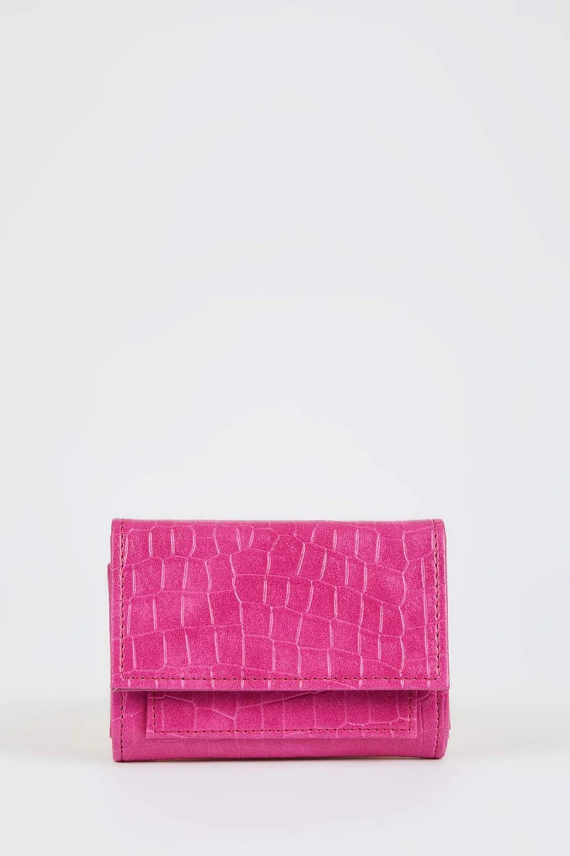 ديفاكتو Women's Faux Leather Croco Wallet