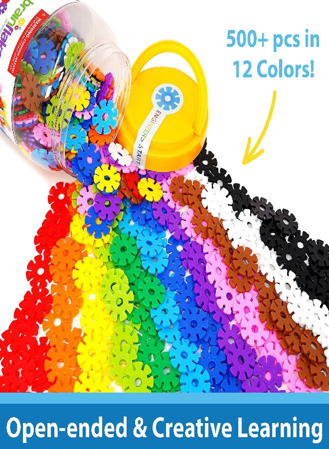VIAHART Brain Flakes 500 Piece Interlocking Plastic Disc Set - A Creative and Educational Alternative to Building Blocks - Tested for Children's Safety - A Great Stem Toy for Both Boys and Girls - Image 3