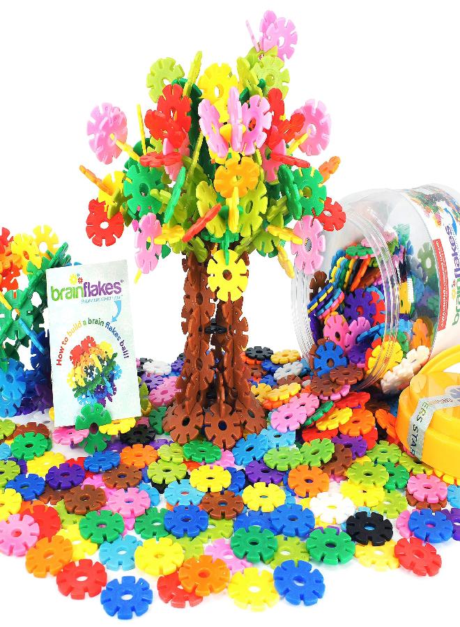 VIAHART Brain Flakes 500 Piece Interlocking Plastic Disc Set - A Creative and Educational Alternative to Building Blocks - Tested for Children's Safety - A Great Stem Toy for Both Boys and Girls - Image 1