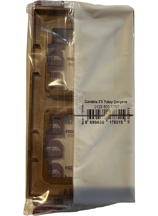 Mutlusan - Candela Double Frame Walnut - Image 1