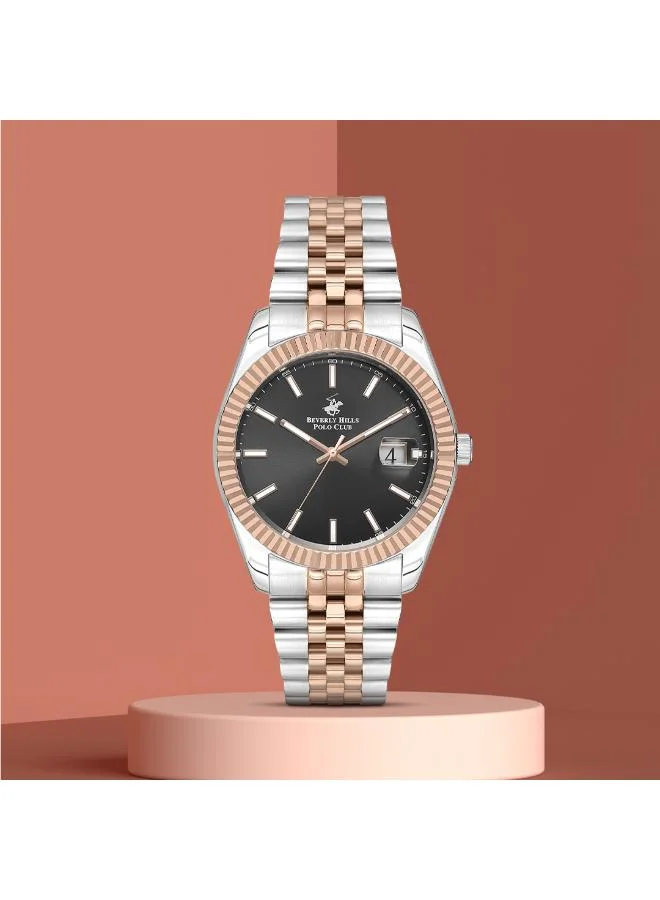 بيفرلي هيلز بولو كلوب Beverly Hills Polo Club BP3018X.560 Men's Analog Display Watch & Metal Strap Silver