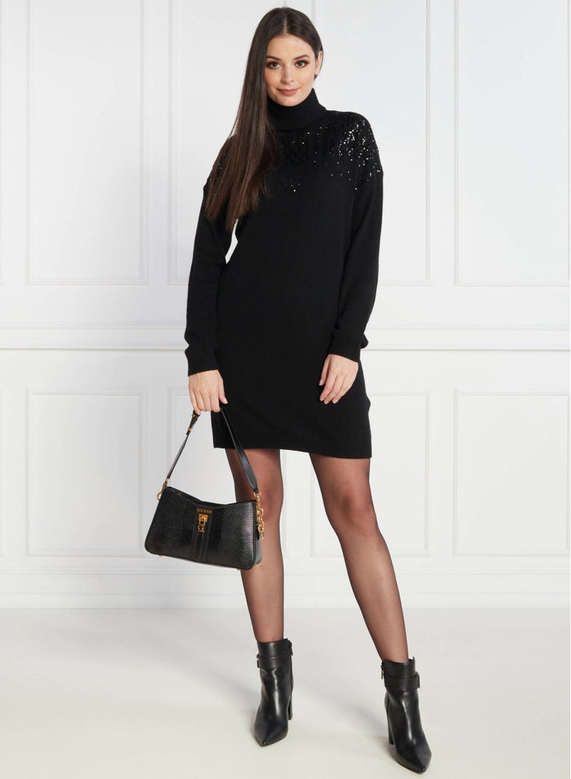 GUESS GINEVRA NUDE SHOULDER BAG - Image 3