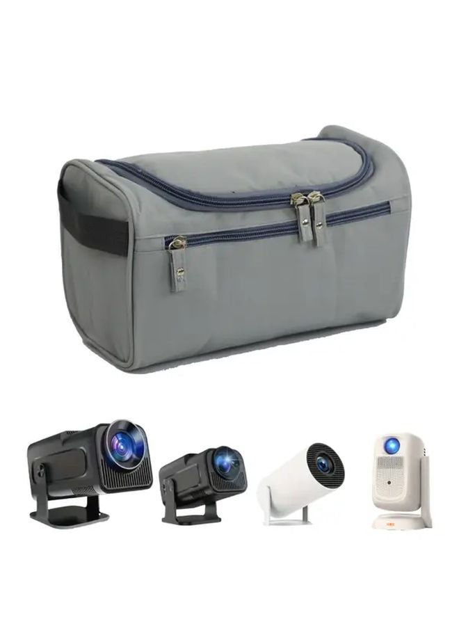 Gray Compact Projector Carrying Case Durable Storage Bag For HY300 Pro HY320 Mini - Image 1