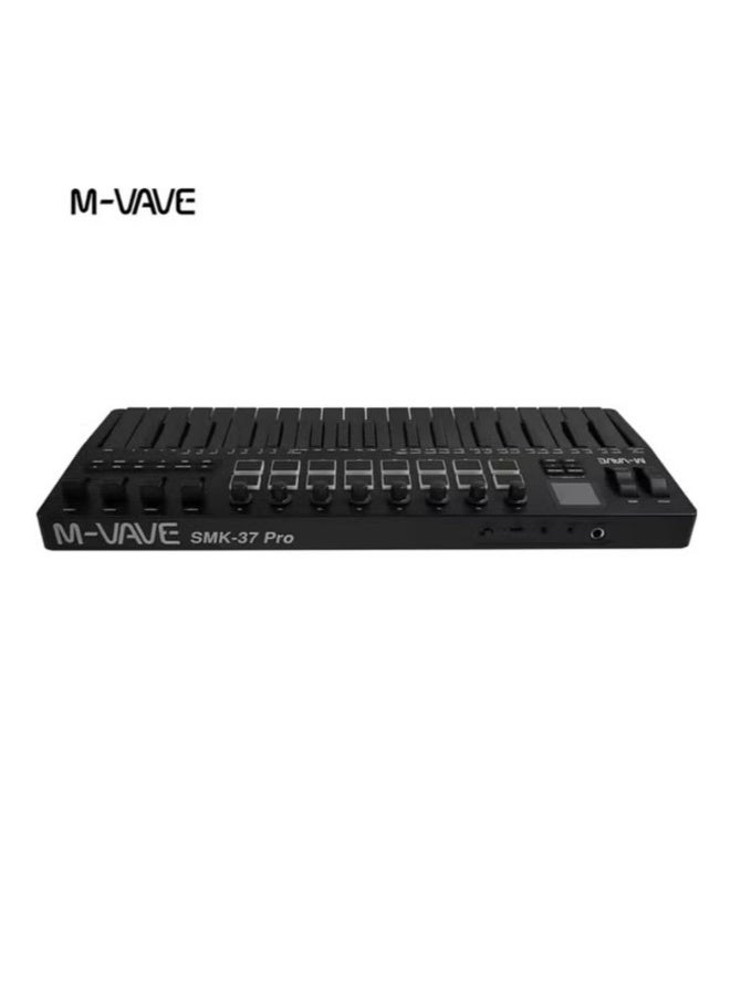 ام- فيفي M-vave SMK-37 PRO مُKeyboard MIDI متنقل بـ 37 مفتاحًا 16 لوحة RGB 4 مُتحكمات منزلقة 8 مشغلات مدمجة محرك صوتي FM أسطوري DX-7 - Image 3