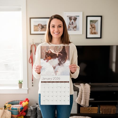 Eterna Goods 2026 Dog Wall Calendar | Cute Hanging Calendar with Adorable Dogs & Puppies Every Month, Large Monthly Fun Calendar Gift For Women & Men - Image 5