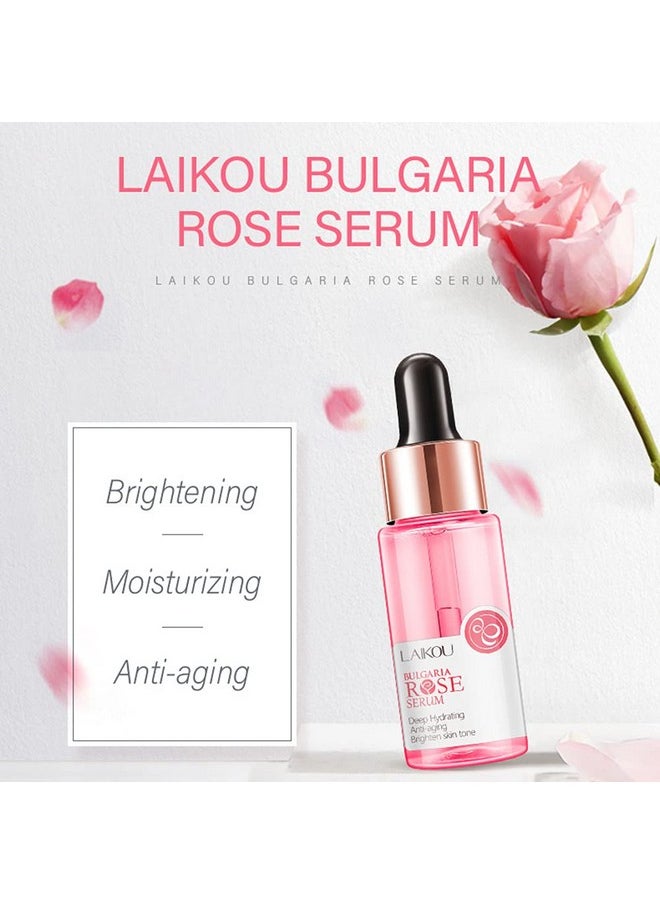 Linkidea Rose Facial Moisturizing Serum Antiaging Antiwrinkle Smooth Essence Improve Face Skin Daily Skin Care Brighten Hydrate Firm And Reveal Radiant Skin  - Image 4