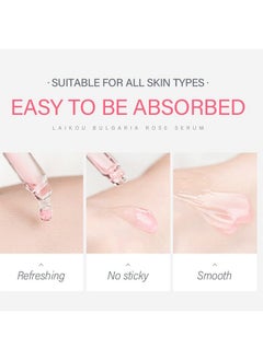 Linkidea Rose Facial Moisturizing Serum Antiaging Antiwrinkle Smooth Essence Improve Face Skin Daily Skin Care Brighten Hydrate Firm And Reveal Radiant Skin  - Image 5
