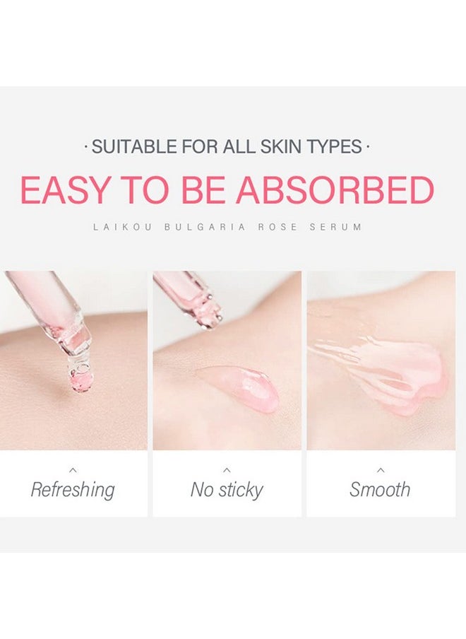 Linkidea Rose Facial Moisturizing Serum Antiaging Antiwrinkle Smooth Essence Improve Face Skin Daily Skin Care Brighten Hydrate Firm And Reveal Radiant Skin  - Image 5