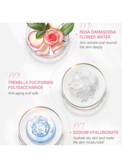Linkidea Rose Facial Moisturizing Serum Antiaging Antiwrinkle Smooth Essence Improve Face Skin Daily Skin Care Brighten Hydrate Firm And Reveal Radiant Skin  - Image 3