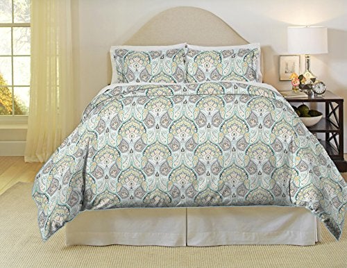 Pointehaven Bedding 4 Pieces Queen 100% Cotton Percale Sheets- Printed Bed Sheet & Pillowcase Sets- Soft Cotton Bed Sheets Set- Fits Mattress 19 inches Deep Pocket (Queen, Cypress) - Image 2