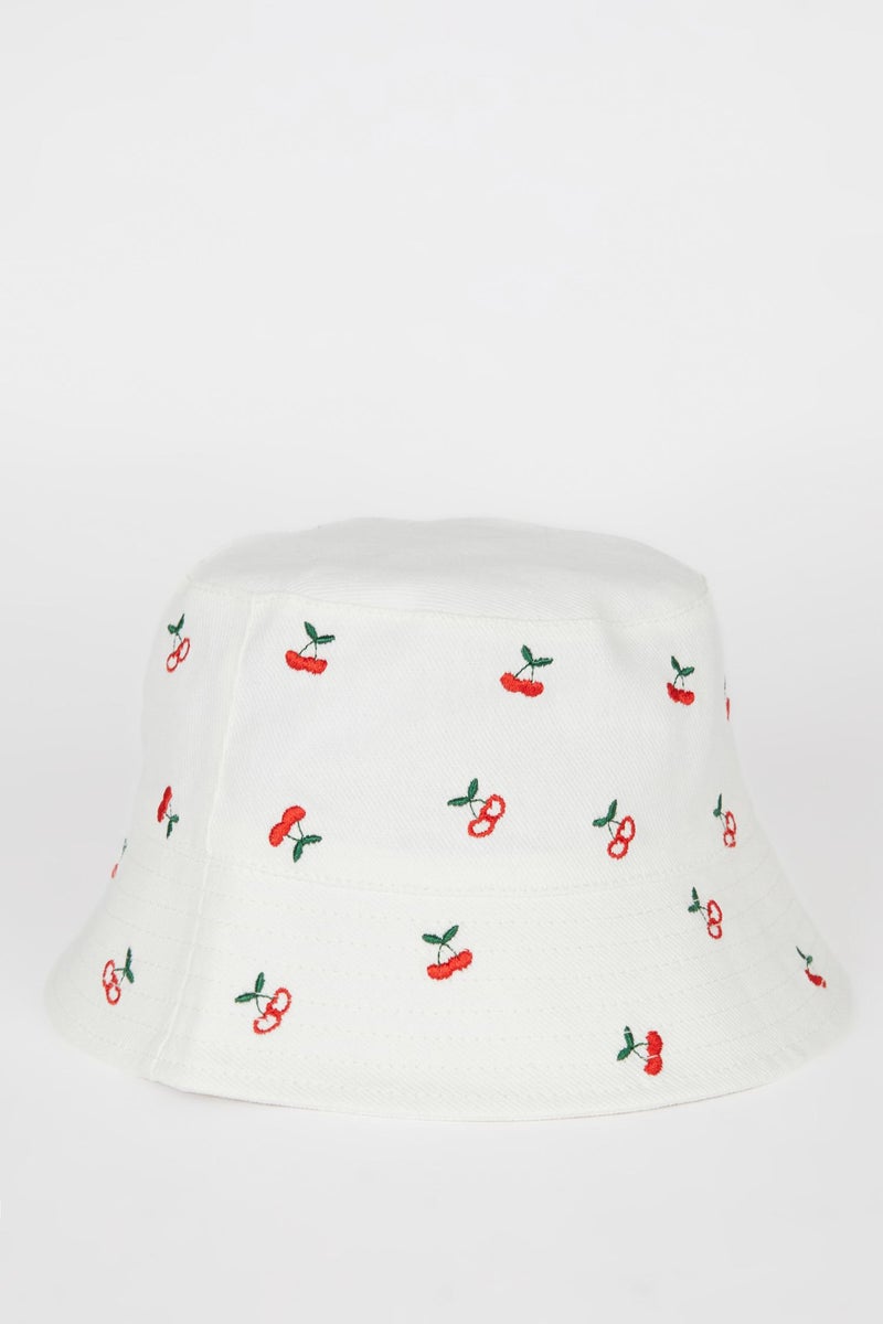 DeFacto White Girl Girl Cotton Printed Hat Casual - Image 4