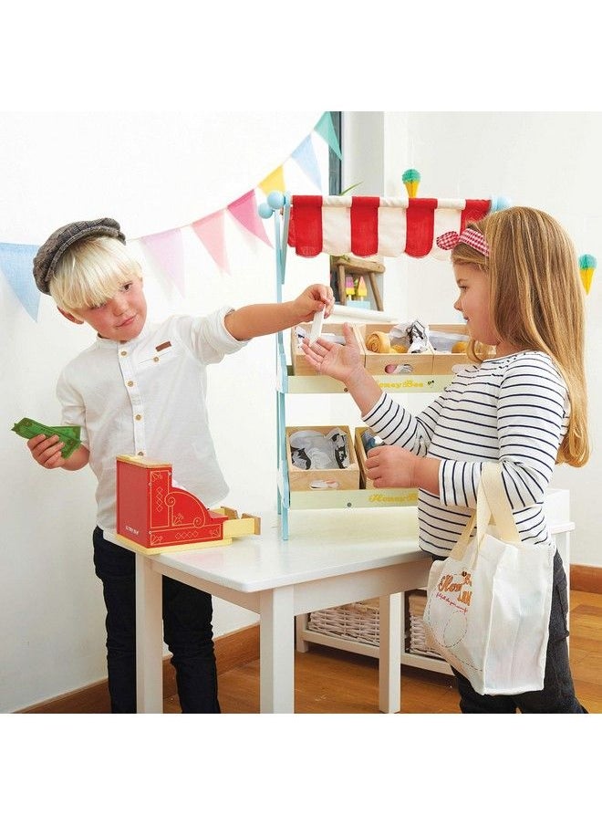 Le Toy Van - Wooden Honeybake Toy Cash Register ; Role Play Toy ; With Receipt Opening Till Drawer And Play Money ; Perfect For Supermarket Food Shop Or Cafe Pretend Play - Image 1