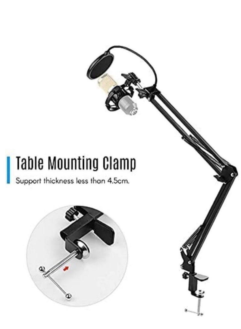 Arabest Microphone Arm Stand Arabest Broadcasting Studio Mic Suspension Scissor Boom with Mic Clip - Image 3