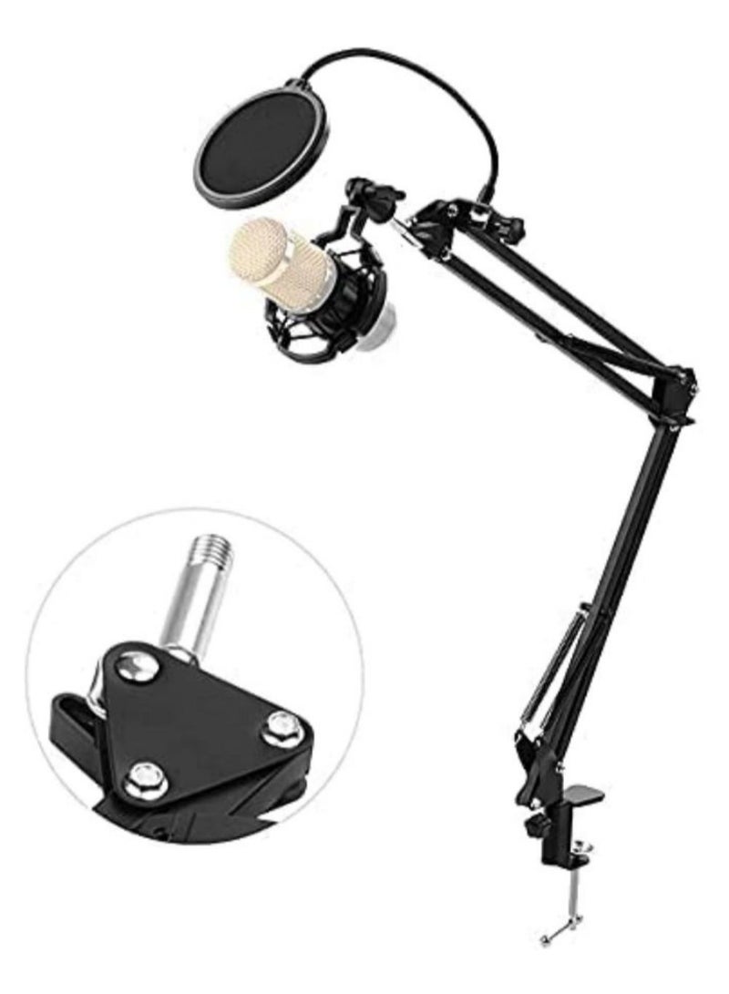 Arabest Microphone Arm Stand Arabest Broadcasting Studio Mic Suspension Scissor Boom with Mic Clip - Image 5