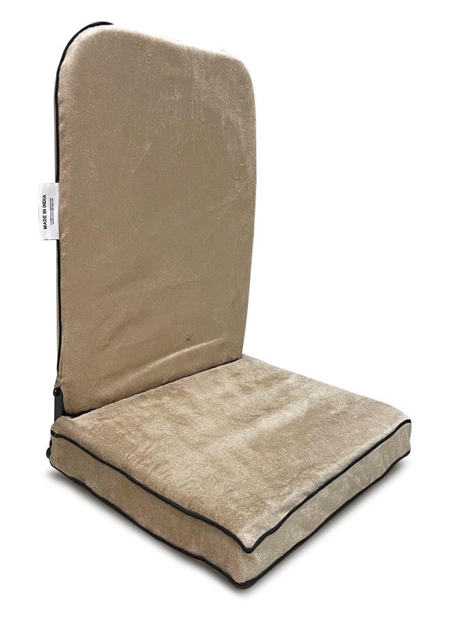 Kawachi Relaxing Buddha Meditation Chair, Yoga Chair with Back Support 90 Degree - Beige - Image 2