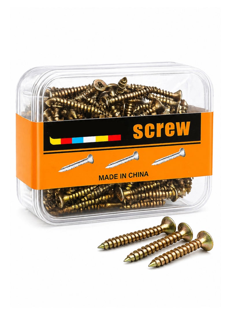 Premium Screws 4x35mm 130g Pack – High Strength Steel Wood Screws for Durable Fixing DIY Furniture Assembly - Image 1