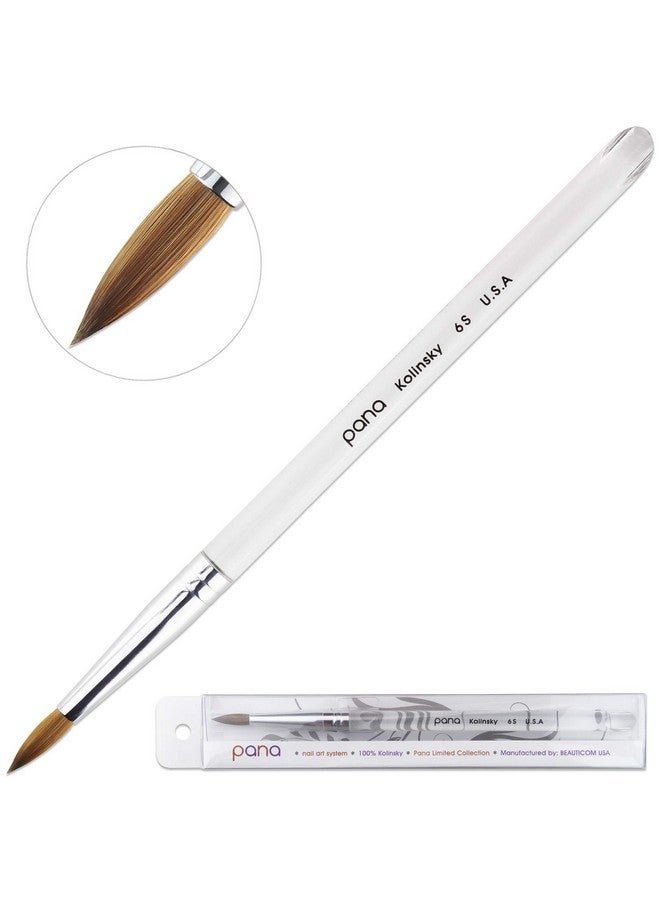 Pana Finest Kolinsky 100% Pure Kolinsky Acrylic Nail Brushes (Round Shape) (Size 6) - Image 4