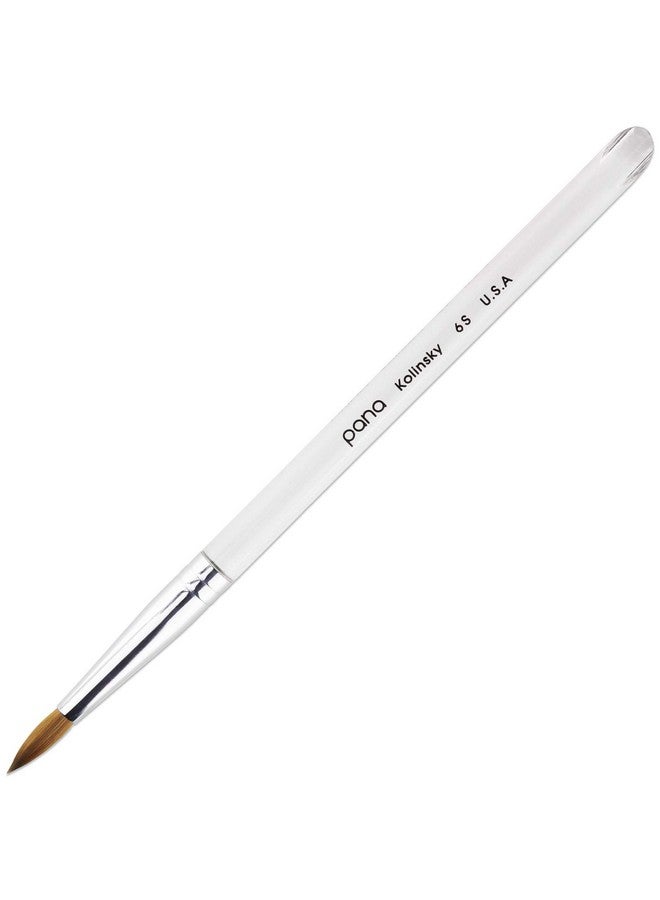 Pana Finest Kolinsky 100% Pure Kolinsky Acrylic Nail Brushes (Round Shape) (Size 6) - Image 1