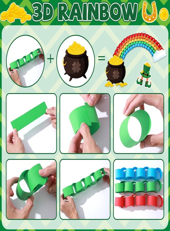 Lonfliness St.Patrick's Day Bulletin Board Decoration Set 3D Rainbow Shamrock Gold Coin Cutouts You are Worth More Than Gold Classroom Bulletin Board for School Chalkboard Wall Decor St. Patrick Party Supplies - Image 4
