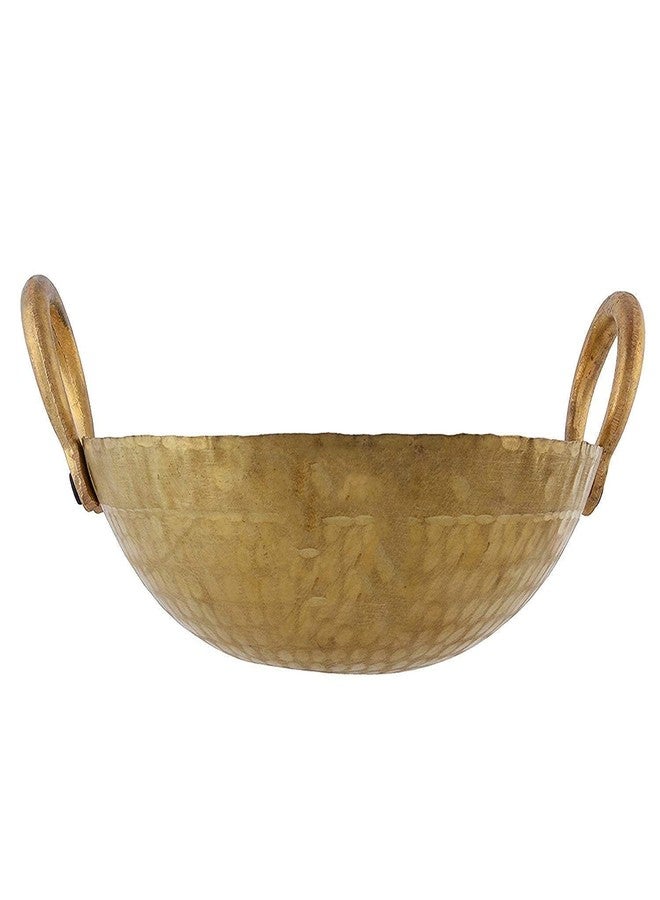 Shopsidex Brass Hammered Kadhai for Cooking/Serving Pital Kadhai pital kadai (6500 ML) - Image 4