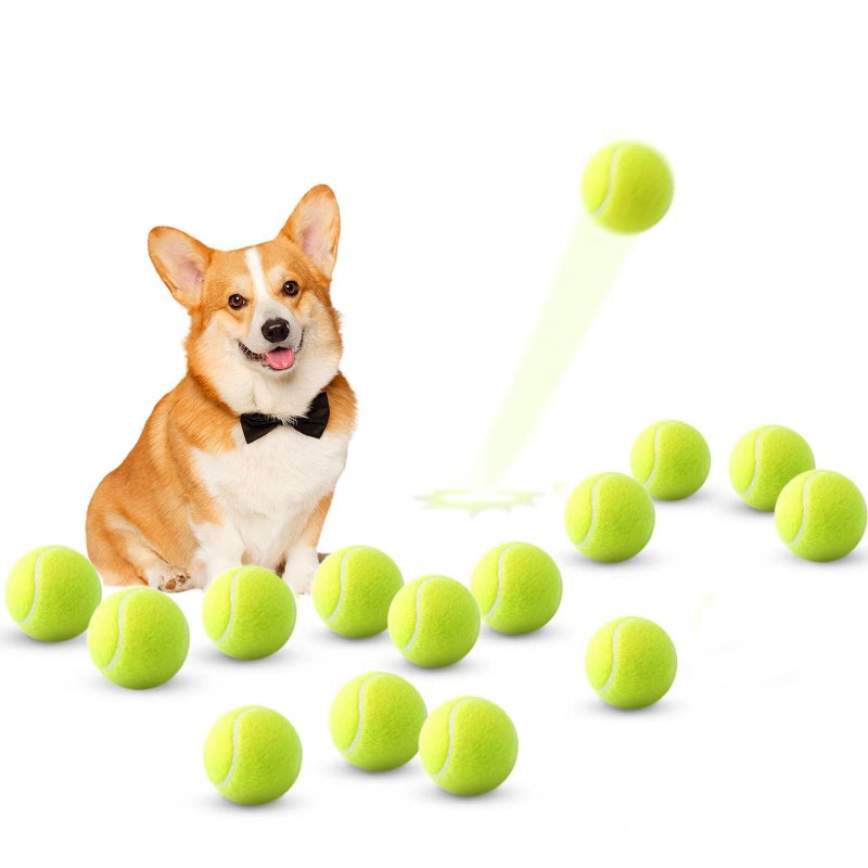 ZIYIZE Mini Tennis Balls, 15 Pack 2 inch Dog Tennis Balls, Easy Catching Pet Playing Ball for 2 inch Dog Ball Launcher - Image 1