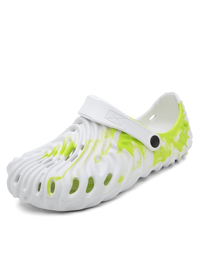NIBEMINENT Trendy Fingerprint Slippers Thick Bottom Lightweight Beach Shoes Anti-Slip Outdoor Wear Couple Style Casual Sandals  - Image 1