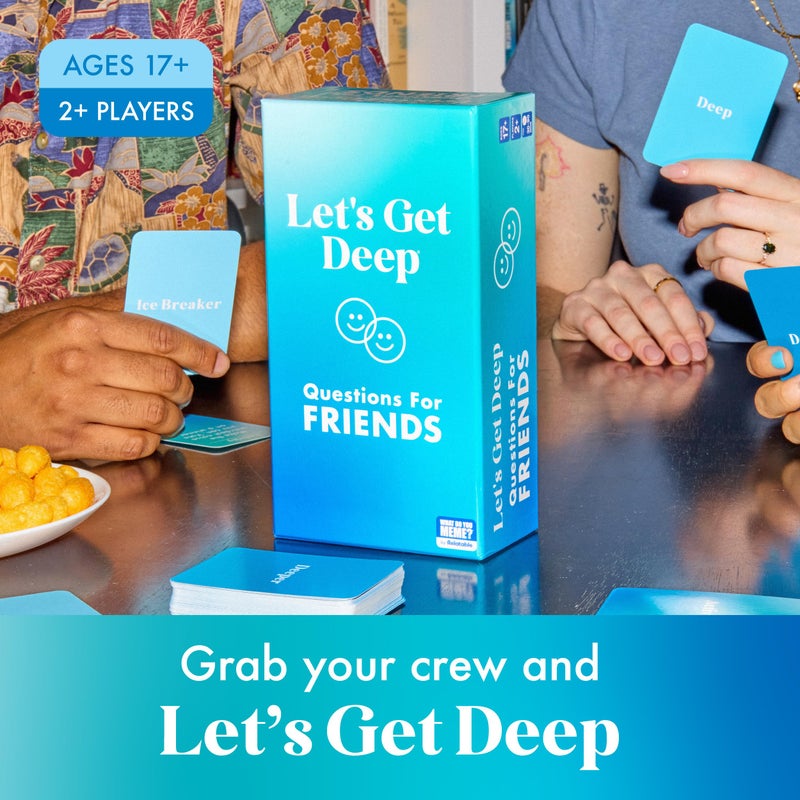 WHAT DO YOU MEME? Let's Get Deep: Friends Edition by Relatable, Fun Group Card Game, Easy Adult Game for Game Night, Fun for Friendsgiving Party Games, Includes 400 Question Cards, 3 Increasingly Personal Levels - Image 3