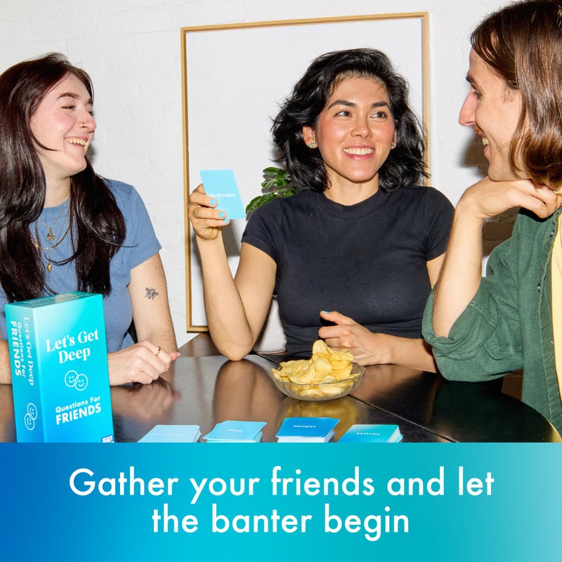 WHAT DO YOU MEME? Let's Get Deep: Friends Edition by Relatable, Fun Group Card Game, Easy Adult Game for Game Night, Fun for Friendsgiving Party Games, Includes 400 Question Cards, 3 Increasingly Personal Levels - Image 5