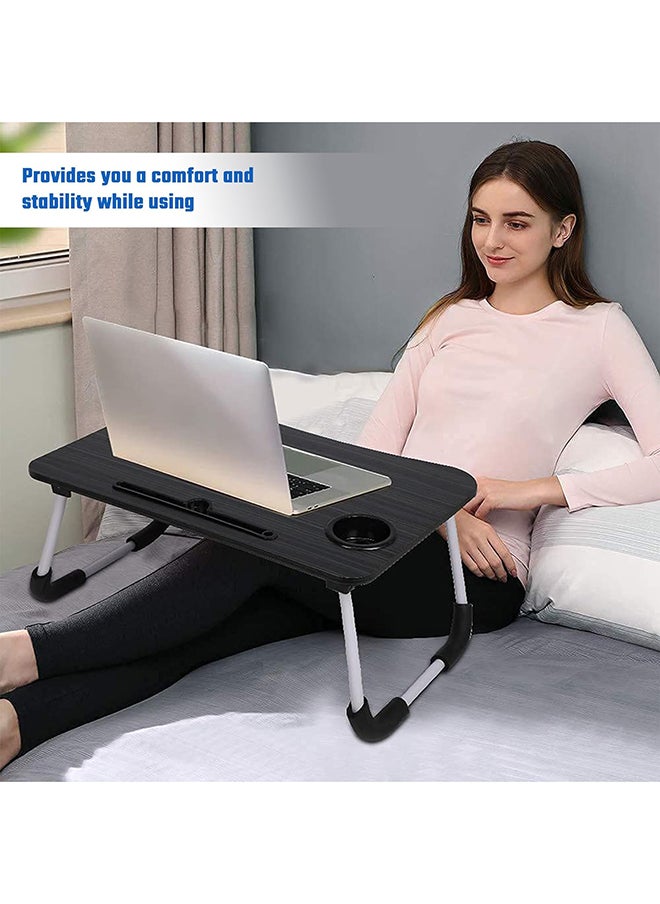Home Pro - Home Pro Folding Laptop Table Portable Desk with Cup Holder, Foldable, Adjustable with for Work, Study, Entertainment, & Camping - Image 1