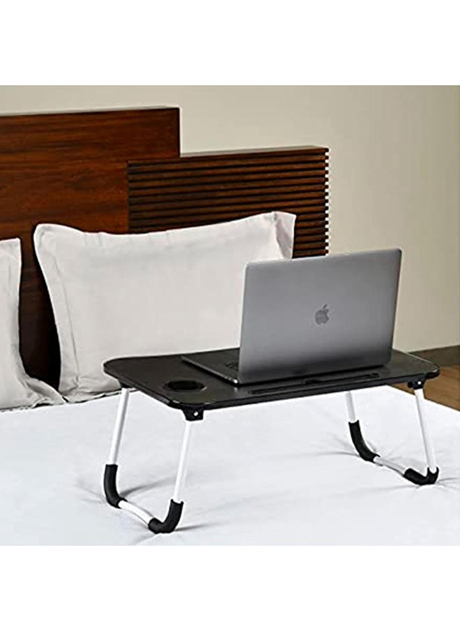 Home Pro - Home Pro Folding Laptop Table Portable Desk with Cup Holder, Foldable, Adjustable with for Work, Study, Entertainment, & Camping - Image 1