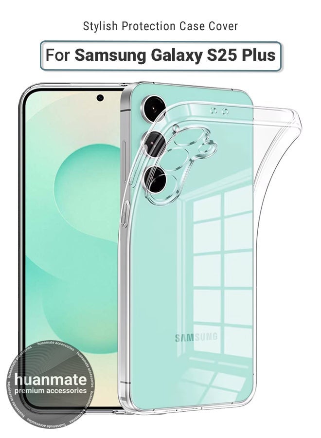 huanmate Samsung Galaxy S25 Plus Shock Proof Case Cover - Ultra Clear, Durable & Accurate Cut-outs - Scratch, Dust & Smudge Protection - Clear Silicon Back Cover for Samsung Galaxy S25 Plus - Image 1